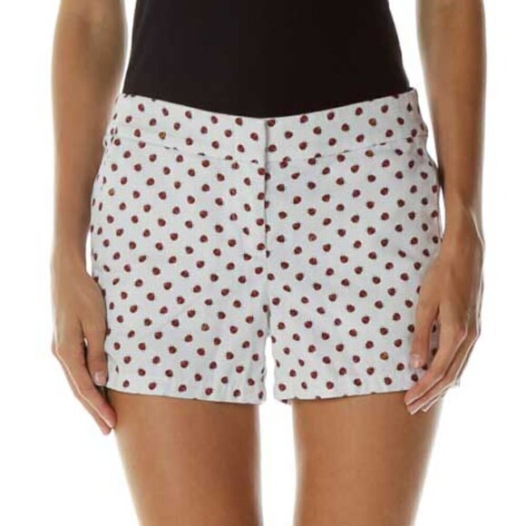 J. Crew Pants - J.Crew White Ladybug Print Shorts